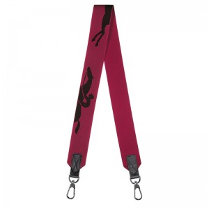 Longchamp 3D Canvas Shoulder Straps Dame Beetroot | NOGS7994