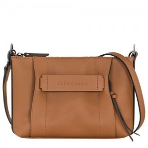 Longchamp 3D S Leather Crossbody Veske Dame Natural | NOJP8909