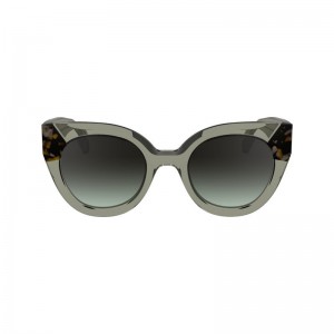 Longchamp Acetate Solbriller Dame Olivengrønne | NOZU7937