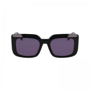 Longchamp Acetate Solbriller Dame Svarte | NOBE7928