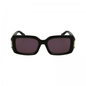 Longchamp Acetate Solbriller Dame Svarte | NOPJ7914