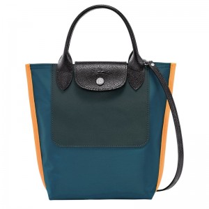 Longchamp Cabas XS Tote Canvas Håndveske Herre Påfugl | NOZU7469