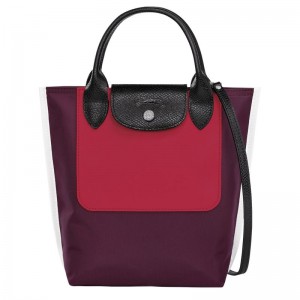 Longchamp Cabas XS Tote Canvas Håndveske Herre Burgunder | NOBE7465