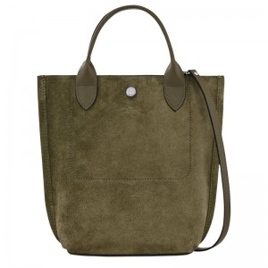 Longchamp Cabas XS Tote Leather Mini Vesker Dame Khaki | NOMQ9386