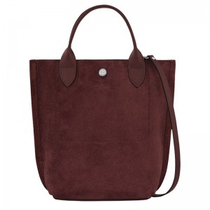 Longchamp Cabas XS Tote Leather Mini Vesker Dame Burgunder | NOBE9384