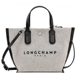 Longchamp Essential XS Handbag Canvas Mini Vesker Dame Ecru | NOUZ9263