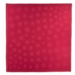 Longchamp La MÉdaille Shawl Cotton blend Stoles Dame Magenta | NOLI8079