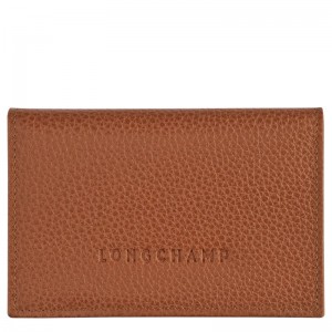 Longchamp Le FoulonnÉ Leather Kortholder Herre Caramel | NOLI7366