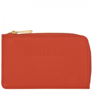 Longchamp Le FoulonnÉ Leather Kortholder Herre Paprika | NOVR7362