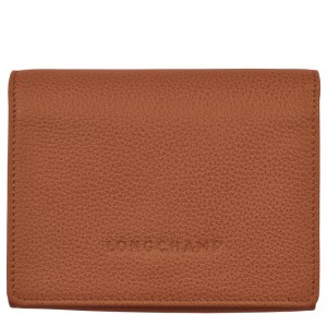 Longchamp Le FoulonnÉ Leather Lommebok Dame Caramel | NOIL8573