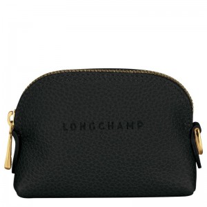 Longchamp Le FoulonnÉ Leather Myntpung Dame Svarte | NOVR8506