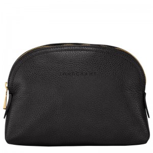 Longchamp Le FoulonnÉ Leather Pouches Dame Svarte | NOLI8718