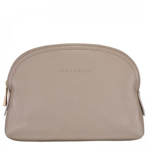 Longchamp Le FoulonnÉ Leather Pouches Dame Turtledove | NOQM8477