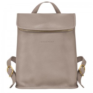 Longchamp Le FoulonnÉ Leather Ryggsekker Dame Turtledove | NOXY8757