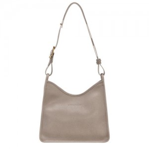 Longchamp Le FoulonnÉ M Hobo Leather Skulderveske Dame Turtledove | NOGS8826