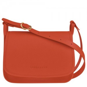 Longchamp Le FoulonnÉ M Leather Crossbody Veske Dame Paprika | NOBE8921