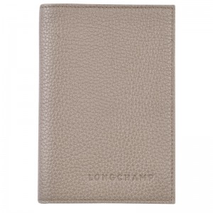 Longchamp Le FoulonnÉ Passport cover Leather Accessories Dame Turtledove | NOSG8228