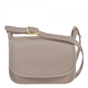 Longchamp Le FoulonnÉ S Leather Crossbody Veske Dame Turtledove | NOMQ8918