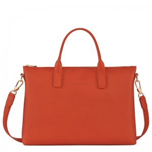 Longchamp Le FoulonnÉ S Leather Stresskoffert Herre Paprika | NOMQ7619