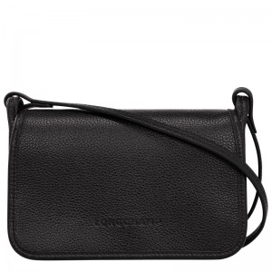 Longchamp Le FoulonnÉ XS Clutch Leather Crossbody Veske Dame Svarte | NOAH9007