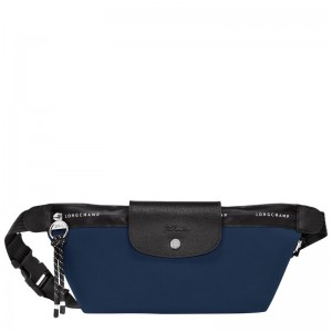 Longchamp Le Pliage Energy M Canvas Midjeveske Dame Marineblå | NOPJ8779