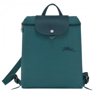 Longchamp Le Pliage Green M Recycled canvas Ryggsekker Herre Påfugl | NORV7537