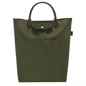 Longchamp Le Pliage Green M Tote Canvas Håndveske Herre Forest | NOAH7499