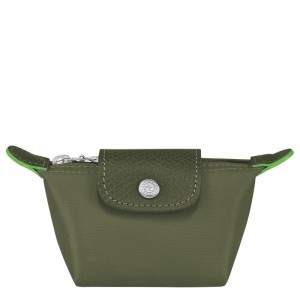 Longchamp Le Pliage Green Recycled canvas Myntpung Herre Forest | NOYX7390