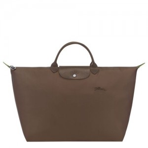 Longchamp Le Pliage Green S Recycled canvas Reiseveske Herre Terra | NOZU7196