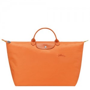 Longchamp Le Pliage Green S Recycled canvas Reiseveske Herre Oransje | NOLI7195