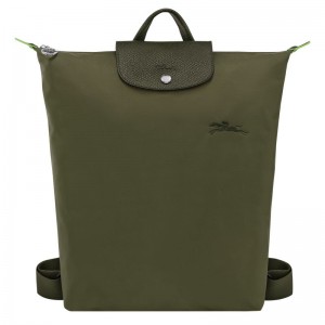 Longchamp Le Pliage M Canvas Ryggsekker Herre Forest | NOZU7560