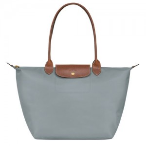 Longchamp Le Pliage Original L Tote Recycled canvas Skulderveske Dame Steel | NOFD8802