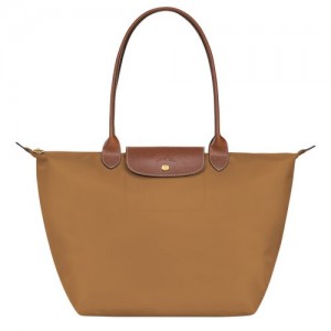 Longchamp Le Pliage Original L Tote Recycled canvas Skulderveske Dame Fawn | NODF8801