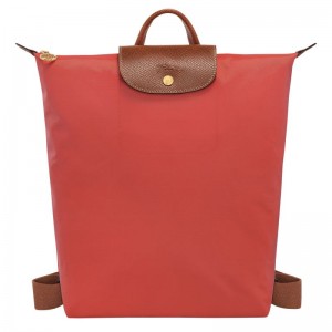 Longchamp Le Pliage Original M Canvas Ryggsekker Herre Tomato | NOLI7574