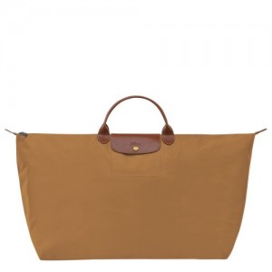 Longchamp Le Pliage Original M Recycled canvas Reiseveske Herre Fawn | NOXY7208