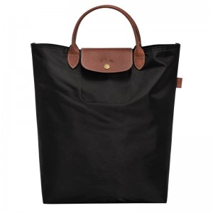 Longchamp Le Pliage Original M Tote Canvas Håndveske Herre Svarte | NOHA7504