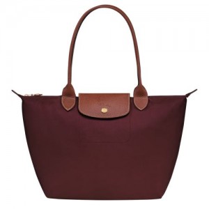 Longchamp Le Pliage Original M Tote Recycled canvas Skulderveske Dame Burgunder | NOTC8793