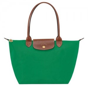 Longchamp Le Pliage Original M Tote Recycled canvas Skulderveske Dame Grønn | NORV8792