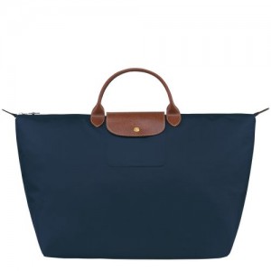 Longchamp Le Pliage Original S Recycled canvas Reiseveske Herre Marineblå | NOAH7218