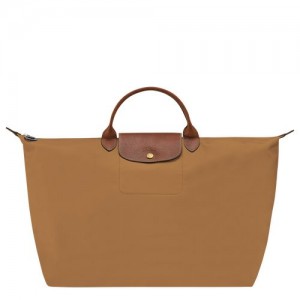 Longchamp Le Pliage Original S Recycled canvas Reiseveske Herre Fawn | NOFD7215