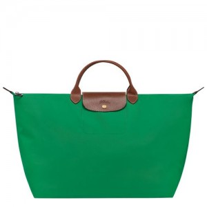 Longchamp Le Pliage Original S Recycled canvas Reiseveske Herre Grønn | NOHA7213