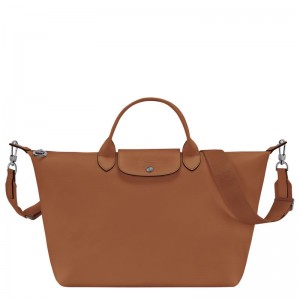 Longchamp Le Pliage Xtra L Leather Håndveske Herre Cognac | NOOK7480