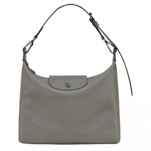 Longchamp Le Pliage Xtra M Hobo Leather Skulderveske Dame Turtledove | NOTC8888