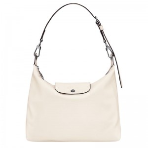 Longchamp Le Pliage Xtra M Hobo Leather Skulderveske Dame Ecru | NOPJ8883