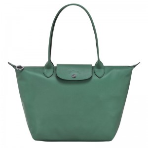 Longchamp Le Pliage Xtra M Tote Leather Skulderveske Dame Sage | NOTC8845