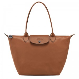 Longchamp Le Pliage Xtra M Tote Leather Skulderveske Dame Cognac | NOEB8843