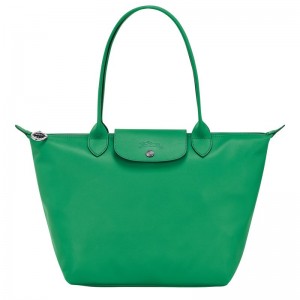 Longchamp Le Pliage Xtra M Tote Leather Skulderveske Dame Grønn | NOWN8842