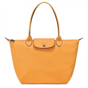 Longchamp Le Pliage Xtra M Tote Leather Skulderveske Dame Aprikos | NOQM8841