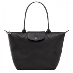 Longchamp Le Pliage Xtra M Tote Leather Skulderveske Dame Svarte | NOWN8839