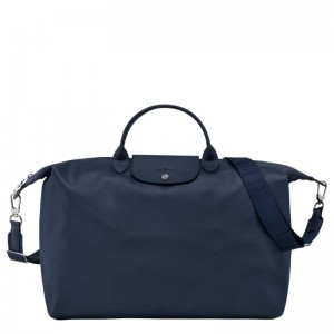 Longchamp Le Pliage Xtra S Leather Reiseveske Herre Marineblå | NOXY7249